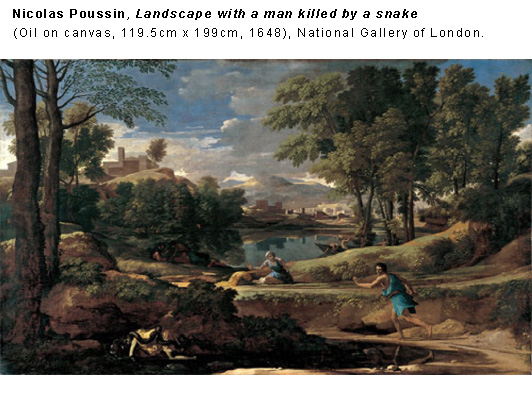 Landscape with a man killed by a snake